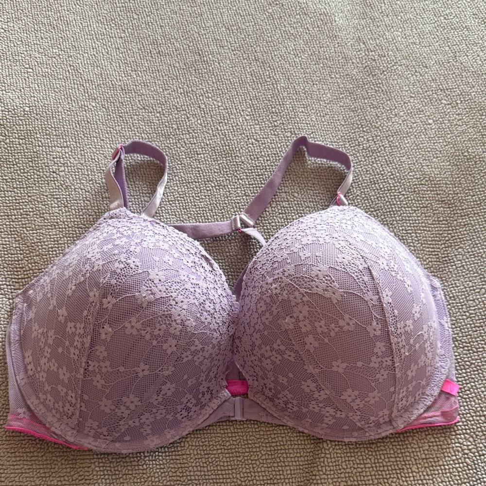 Victoria's Secret Lace Bra in Light Purple and Pink